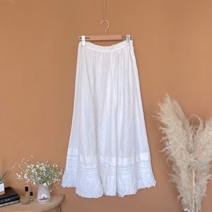 Vintage White Edwardian Petticoat with Ruffle Hem